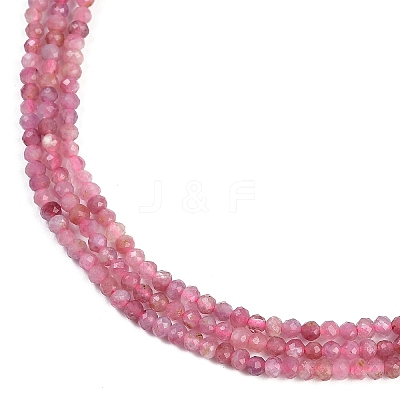 Natural Pink Tourmaline Beads Strands G-F782-A04-01-1