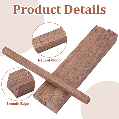 6Pcs 3 Styles Wooden Sticks WOOD-OC0003-85-1