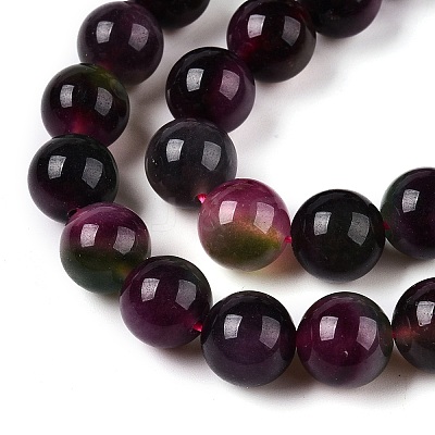Dyed Natural White Jade Beads Strands G-T138-10mm-210-3-1