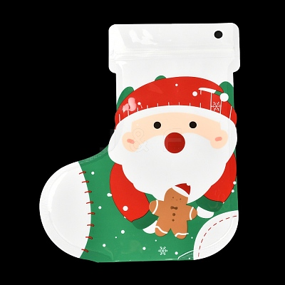 Christmas Theme Boots Plastic Gift Bags ABAG-G008-01A-1