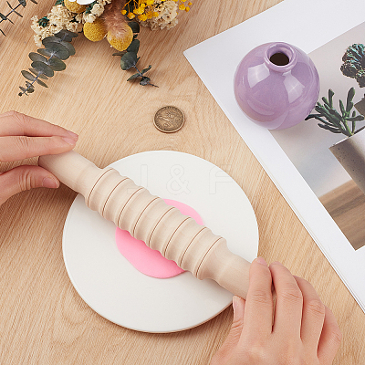 Wooden Rolling Pin AJEW-WH20141-42A-1