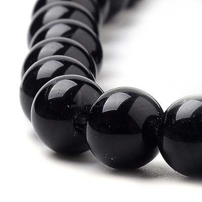 Natural Black Onyx Beads Strands X-G-S259-19-6mm-1