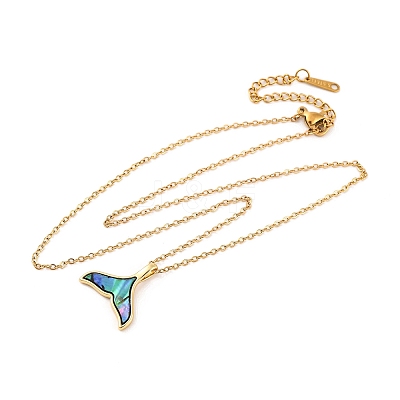201 Stainless Steel Pendants Necklace for Women NJEW-B110-02G-1