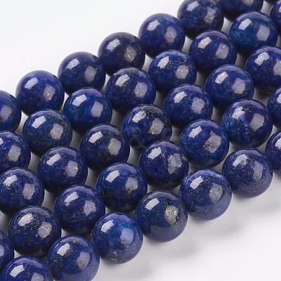 Natural Lapis Lazuli Beads Strands X-G-G087-10mm-1