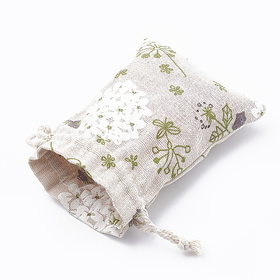 Polycotton(Polyester Cotton) Packing Pouches Drawstring Bags ABAG-T006-A07-1
