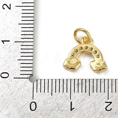 Brass Micro Pave Cubic Zirconia Pendants KK-L231-01G-01-1