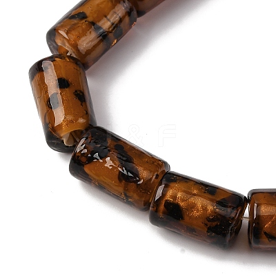 Handmade Gold Sand Lampwork Beads Strands LAMP-Q045-03A-1