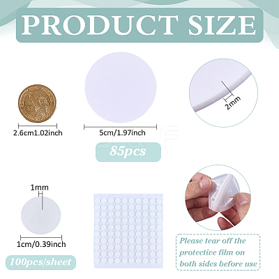 85Pcs Flat Round Acrylic Action Figure Display Pedestals ODIS-FG0002-14A-1