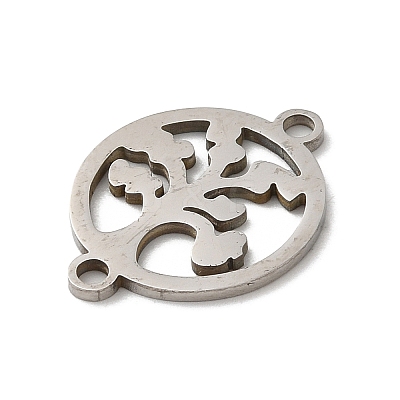 Tarnish Resistant 304 Stainless Steel Connector Charms STAS-D013-02A-P-1