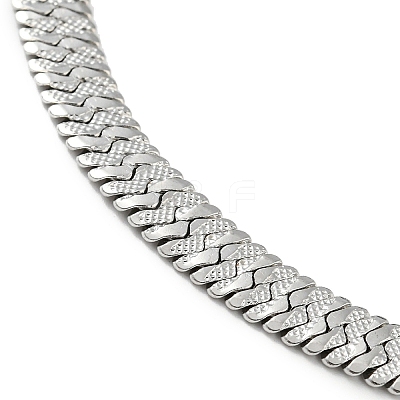 Non-Tarnish 304 Stainless Steel Herringbone Chain Bracelet BJEW-D028-02D-01P-1