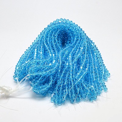 Imitate Austrian Crystal Bicone Glass Beads Strands GLAA-F029-5x5mm-19-1