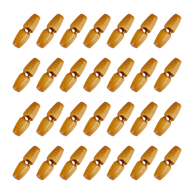 50Pcs 1-Hole Wood Buttons BUTT-UN0001-27B-1