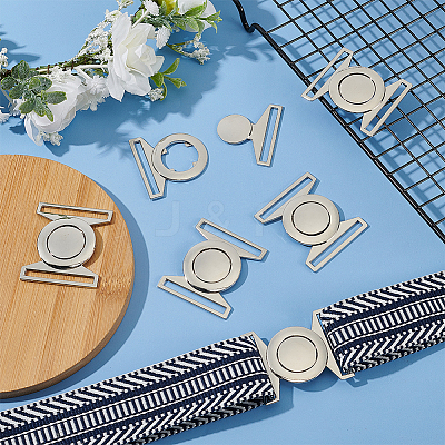 6Sets Zinc Alloy Side Release Buckles FIND-BC0013-98B-1