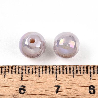 Electroplate Pearlized Glass Pearl Beads EGLA-T021-14B-02-1