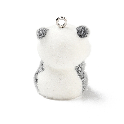 Flocky Opaque Resin Pendants RE-CBAC51B-05A-P-1