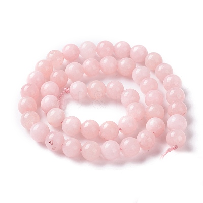 Natural White Jade Imitation Pink Opal Beads Strands G-I299-F05-8mm-1