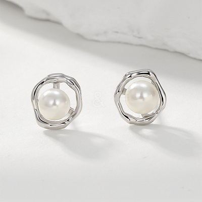 S925 Sterling Silver Nuggets Stud Earrings CC6441-2-1