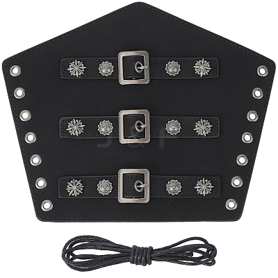 Imitation Leather Cuff Cord Bracelets AJEW-WH20033-034C-1