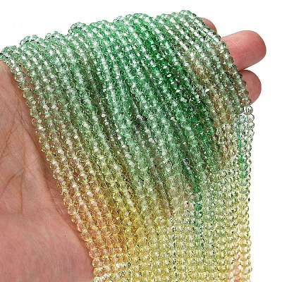 Transparent Painted Glass Beads Strands LS-DGLA-A034-T3mm-A04-1