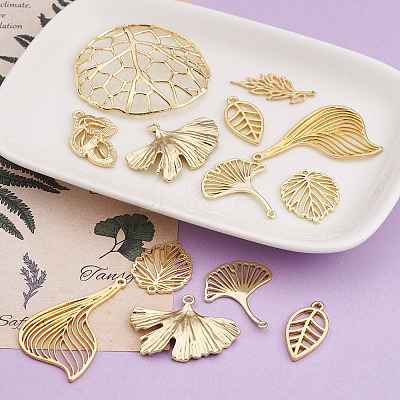 32Pcs 8 Style Alloy Jewelry Pendants FIND-PJ0001-04-1