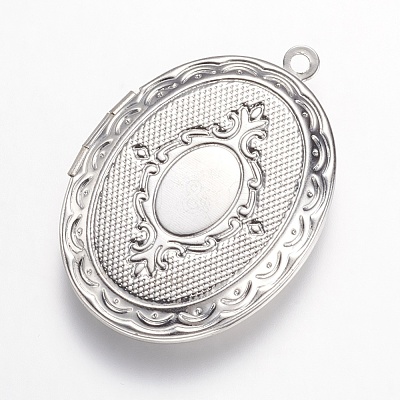 Brass Locket Pendants X-KK-N0116-054P-1
