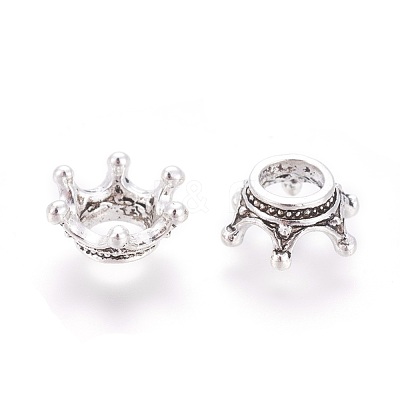 Tibetan Style Alloy Bead Caps PALLOY-WH0054-02AS-1