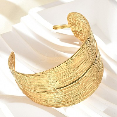 304 Stainless Steel Cuff Bangles for Women BJEW-Z096-02G-1