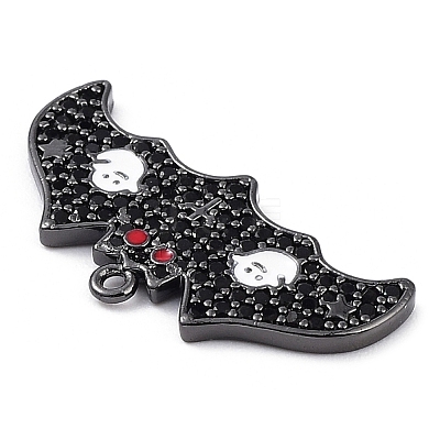 Rack Plating Brass Cubic Zirconia Pendants KK-D031-09B-01-1