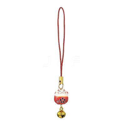 Handmade Printed Porcelain Beads Pendant Decorations HJEW-JM04047-1