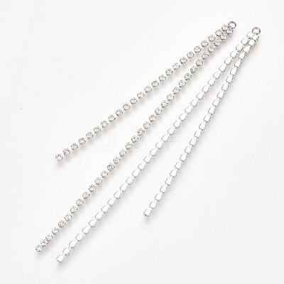 Brass Chain Tassel Big Pendants X-KK-T035-124P-1