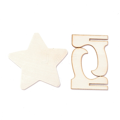Star Wooden Mini Chalkboard Signs AJEW-M035-08-1