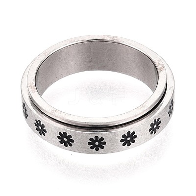 201 Stainless Steel Rotating Fidget Band Ring MATO-PW0001-059B-04-1