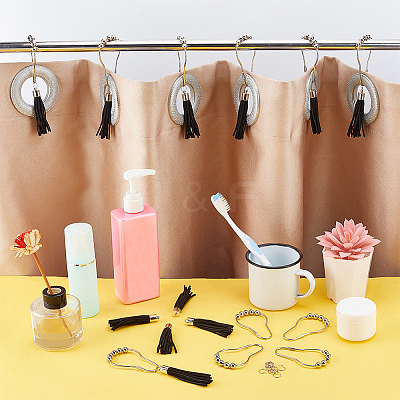 Iron Shower Curtain Rings Pendant Decoration DIY-PH0009-44-1
