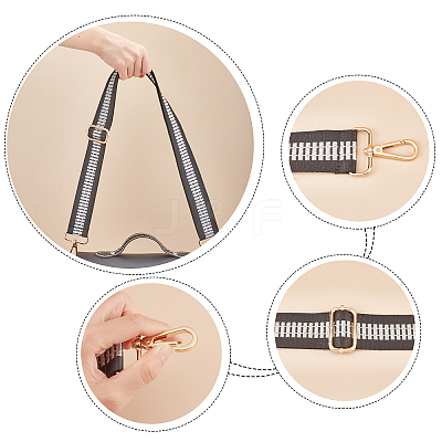Stripe Pattern Adjustable Nylon Bag Strap FIND-WH0092-42-1