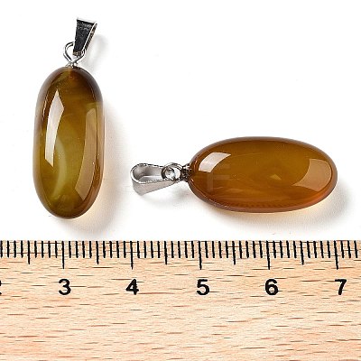 Natural Agate Dyed Pendants G-Q016-03J-1