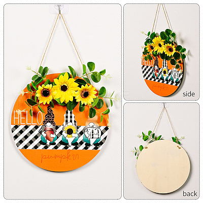 Wooden Pendant Decorations WOOD-WH0107-74-1