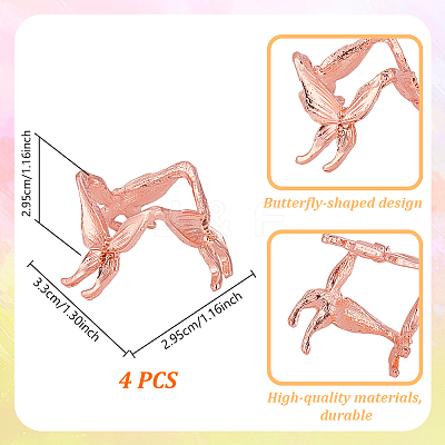 Alloy Crystal Ball Holders ODIS-WH0007-59B-RG-1
