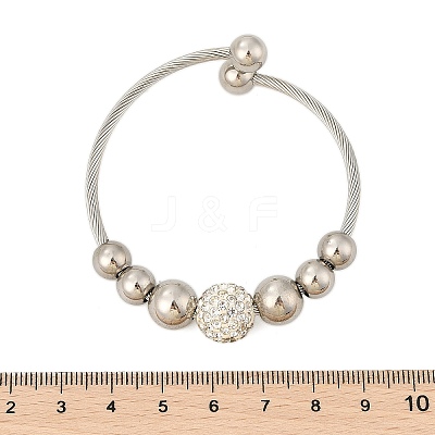 304 Stainless Steel Cuff Bangles BJEW-Z087-12P-1