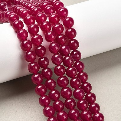 Natural & Dyed Malaysia Jade Bead Strands G-A146-8mm-A15-1