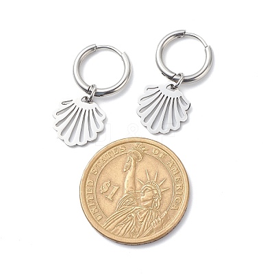 Non-Tarnish 304 Stainless Steel Dangle Hoop Earrings for Women EJEW-JE05037-1
