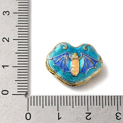 Rack Plating Brass Enamel Beads KK-P276-43G-1