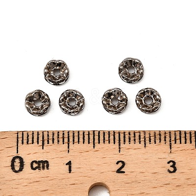 Brass Rhinestone Spacer Beads RB-A014-L5mm-01B-1