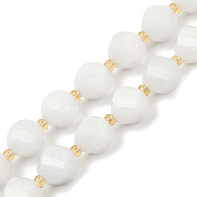 Natural White Jade Beads Strands G-U023-A20-01A-1