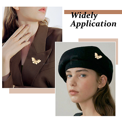Butterfly Alloy Rhinestone Brooches for Backpack Clothes JEWB-WH0010-145-1