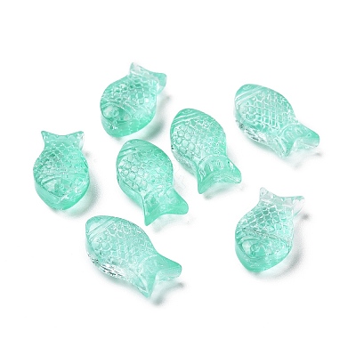 Transparent Spray Painted Glass Beads X1-GLAA-I050-10C-1