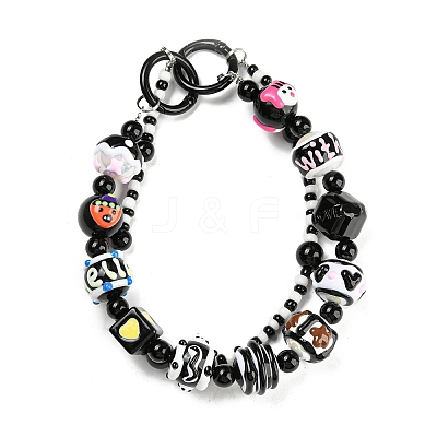 Hand Painted Acrylic with Enamel Beads MACR-K354-34-1