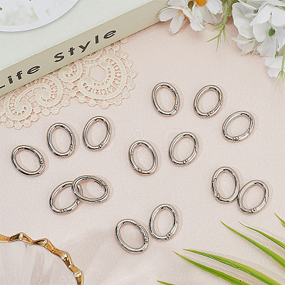 20Pcs Zinc Alloy Spring Gate Rings FIND-SP0004-30P-1