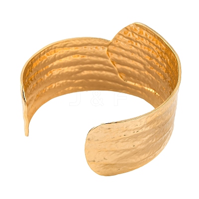 304 Stainless Steel Open Cuff Bangles for Women BJEW-G711-01B-G-1