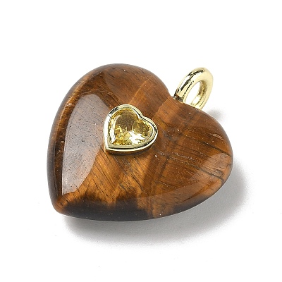 Natural Tiger Eye Pendants G-C274-04D-1
