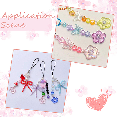 300Pcs Transparent Acrylic Bead Frame MACR-SP0002-03-1
